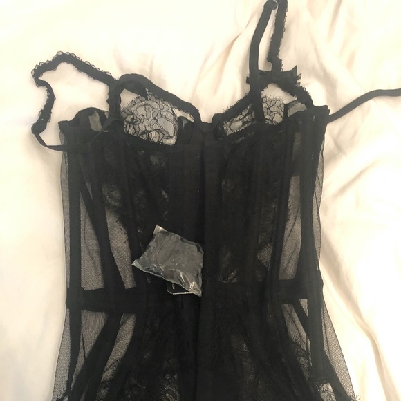 BNWT Agent Provocateur Black Alina Basque/Corset - Picture 4 of 7